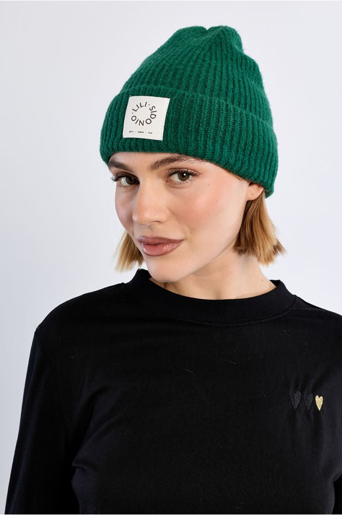 Lili beanie hat - Forest green