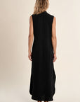 Abbey V Neck Midi - Black