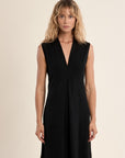 Abbey V Neck Midi - Black