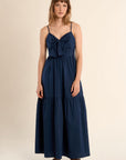 Ericka Bow Midi - Navy