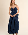 Ericka Bow Midi - Navy