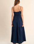 Ericka Bow Midi - Navy