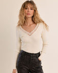 Titan Lace Top - Cream