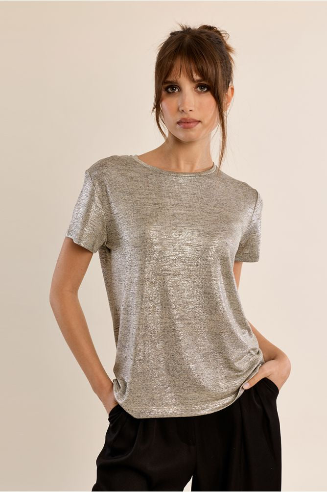 Ulia Metallic T - Beige