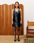 Millet black leather dress