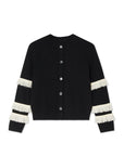 Holly fringe cardigan - Black and Cream