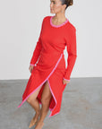 Sydney wrap dress red/pink