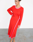 Sydney wrap dress red/pink