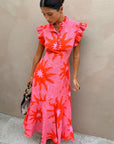 Soleil Remi Dress - Pink/Red