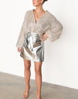 Miley shirt silver sequins