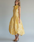 Ochre Jacquard Midi - Yellow