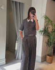Jerk Wide Trousers - Grey