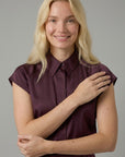 Pella satin shirt - Purple