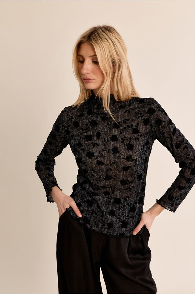 Cree Sheer Print Top