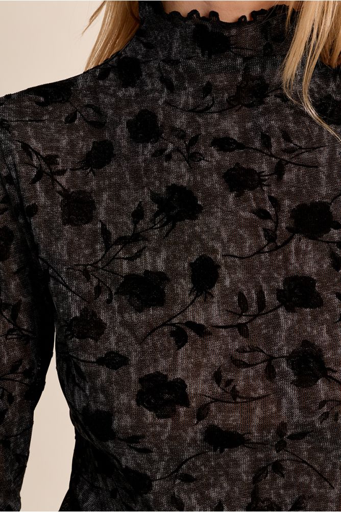 Cree Sheer Print Top