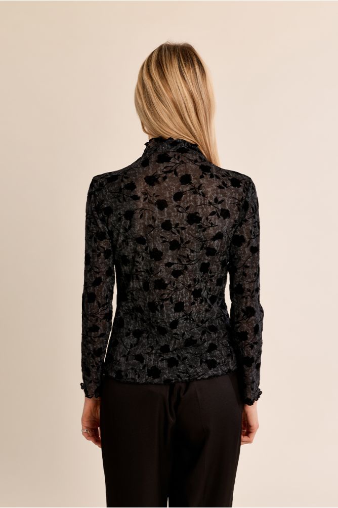 Cree Sheer Print Top