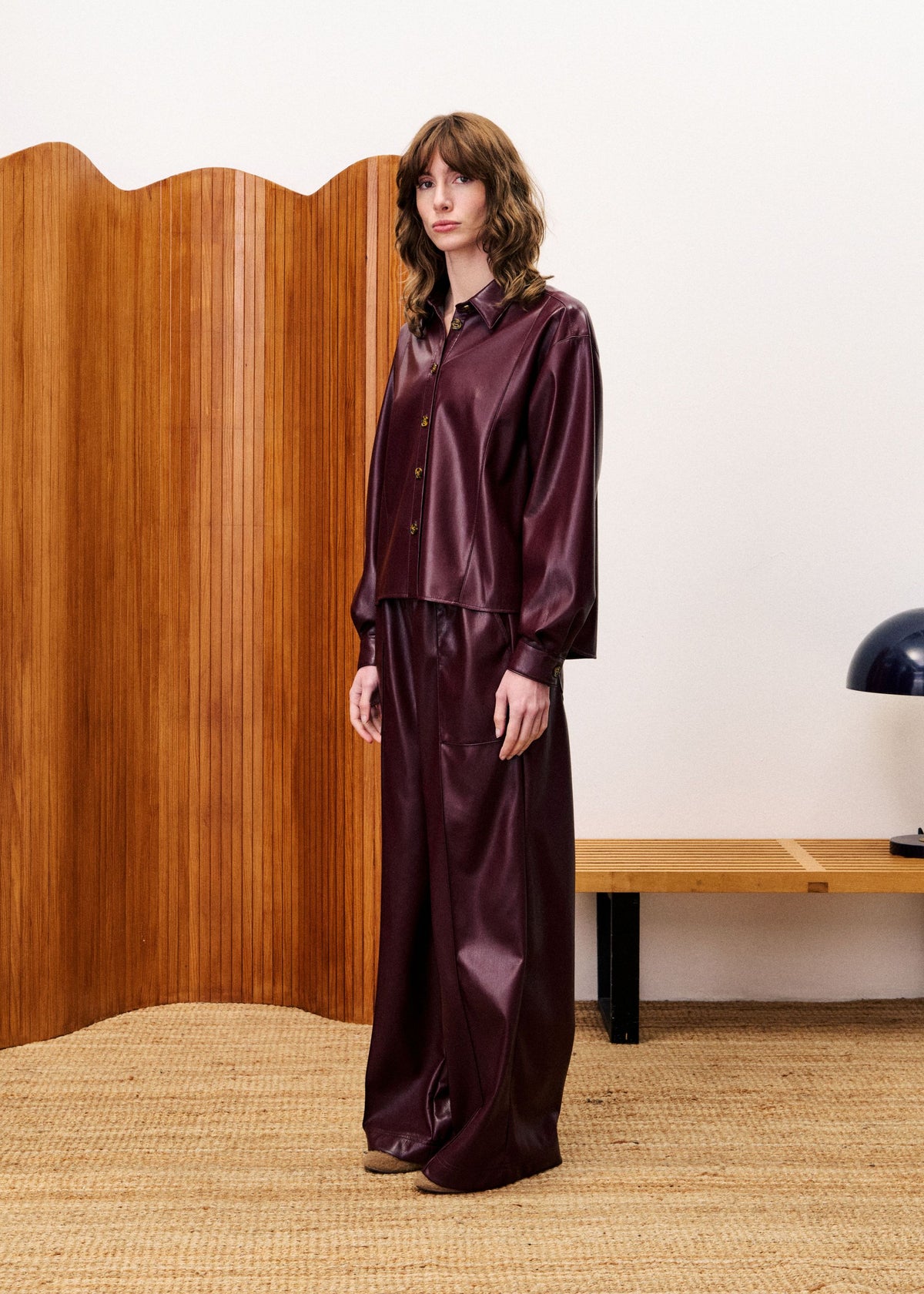Simone burgundy shirt