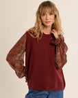 Mia Knit Sweater - Burgundy