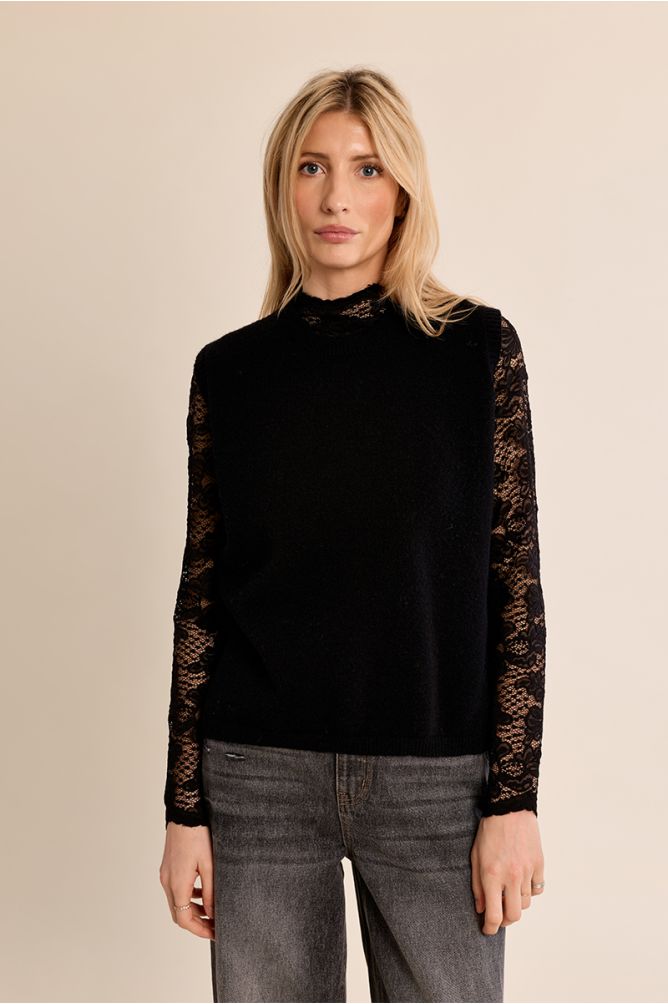 Mia Knit Sweater - Black