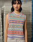Dana Knit Vest - Print