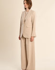 Zara Wide Trouser - Beige