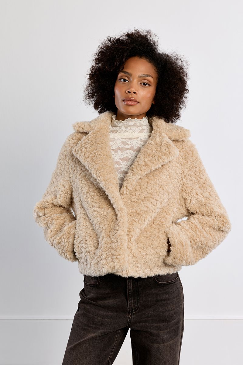 Molly straight shearling jacket