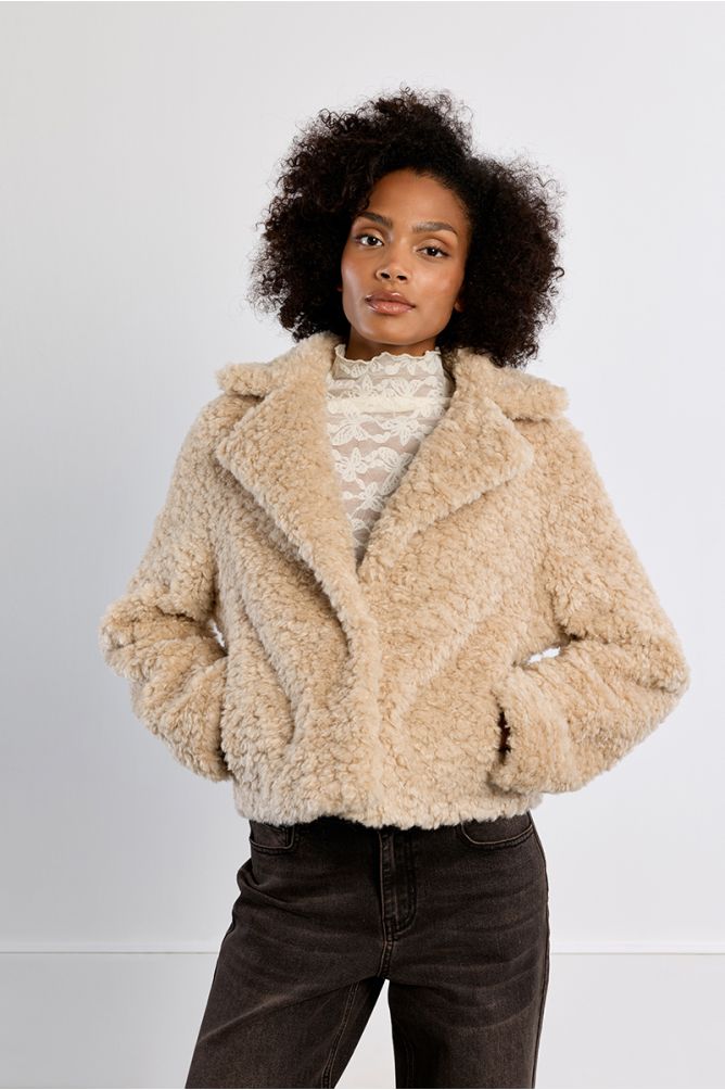 Molly straight shearling jacket