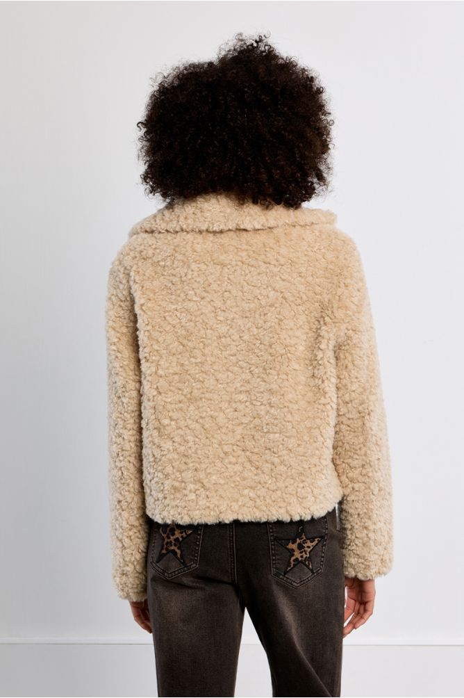 Molly straight shearling jacket