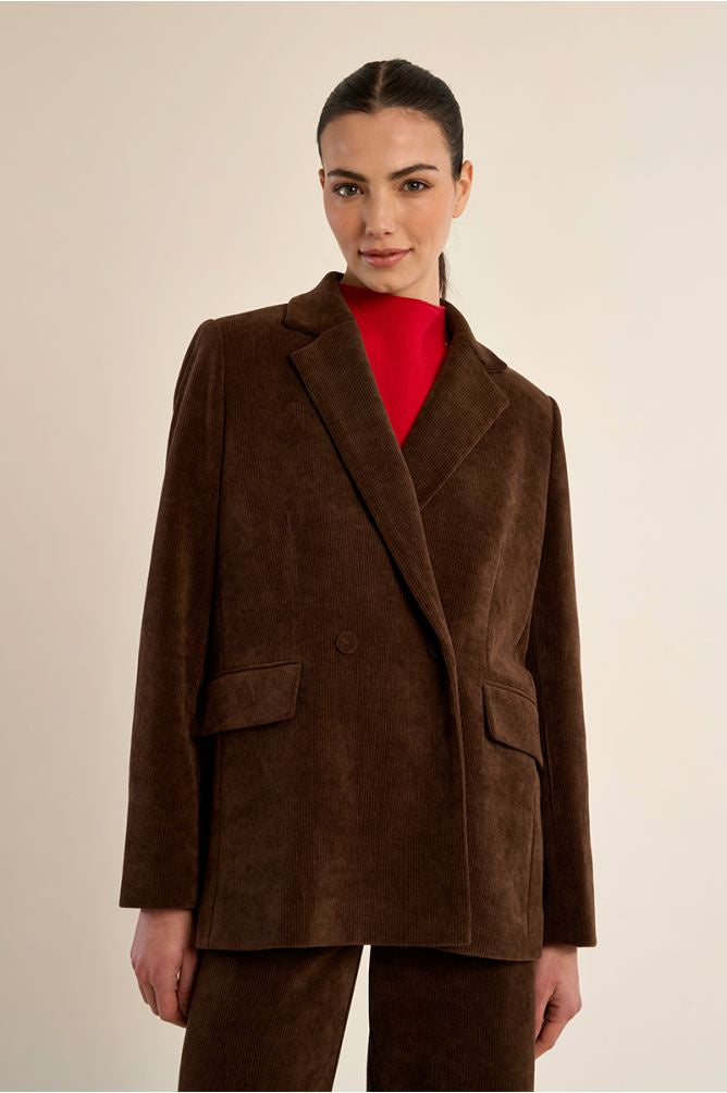 Ruddy Cord Blazer - Brown