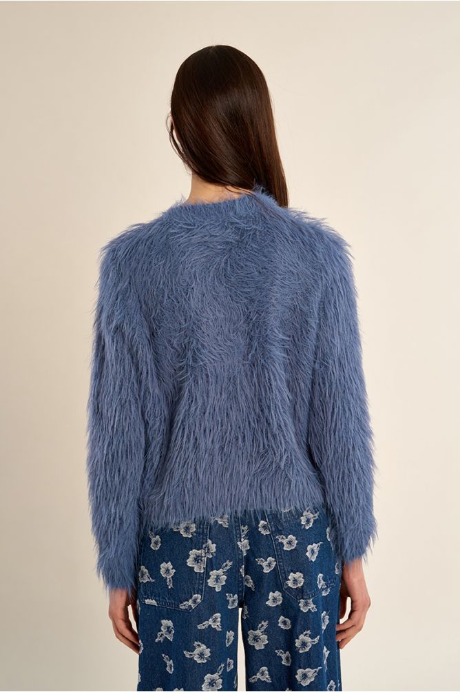 Sarl Knit Cardigan - Grey/Blue