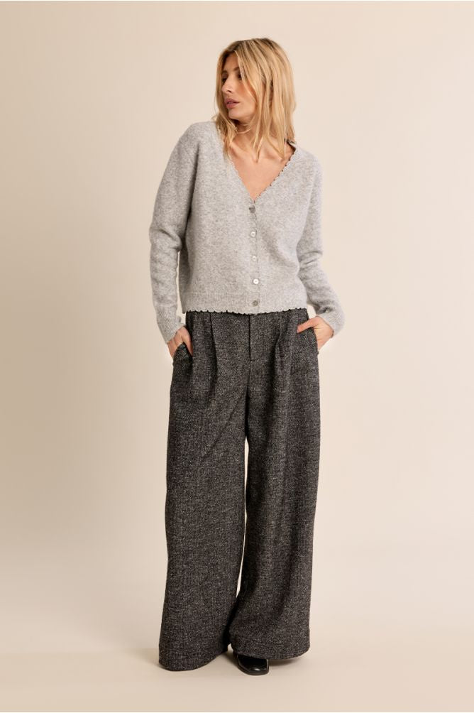 Elsie Knit Cardigan - Silver