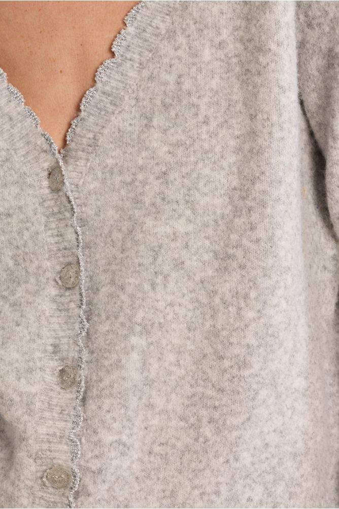Elsie Knit Cardigan - Silver