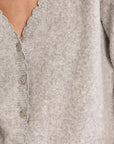 Elsie Knit Cardigan - Silver