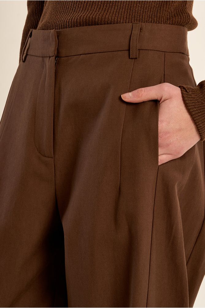 Kaylee Wide Trousers - Brown