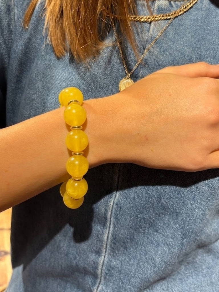 Beaded bracelet - Yellow