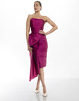 Maeve Taffeta Dress - Magenta