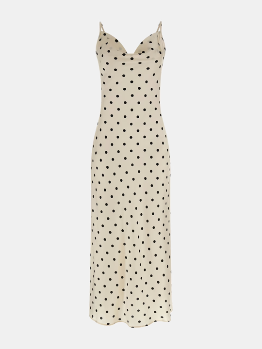 Akilina Dress - Ivory Polka