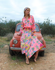 Leo Maxi Dress - Coral Flower