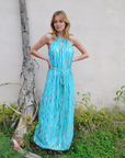 Liz Dress - Turquoise Metallic Sunset