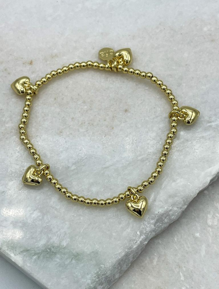 Trixibelle Heart Bracelet - Gold Plated